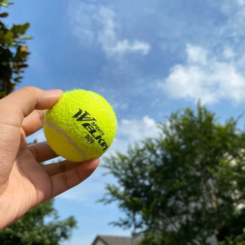 WELKIN New 63mm Pet Dog Puppy Tennis Ball Thrower Chucker Launcher Play Toy Supplies Outdoor Sports with Rubber Design for Pets