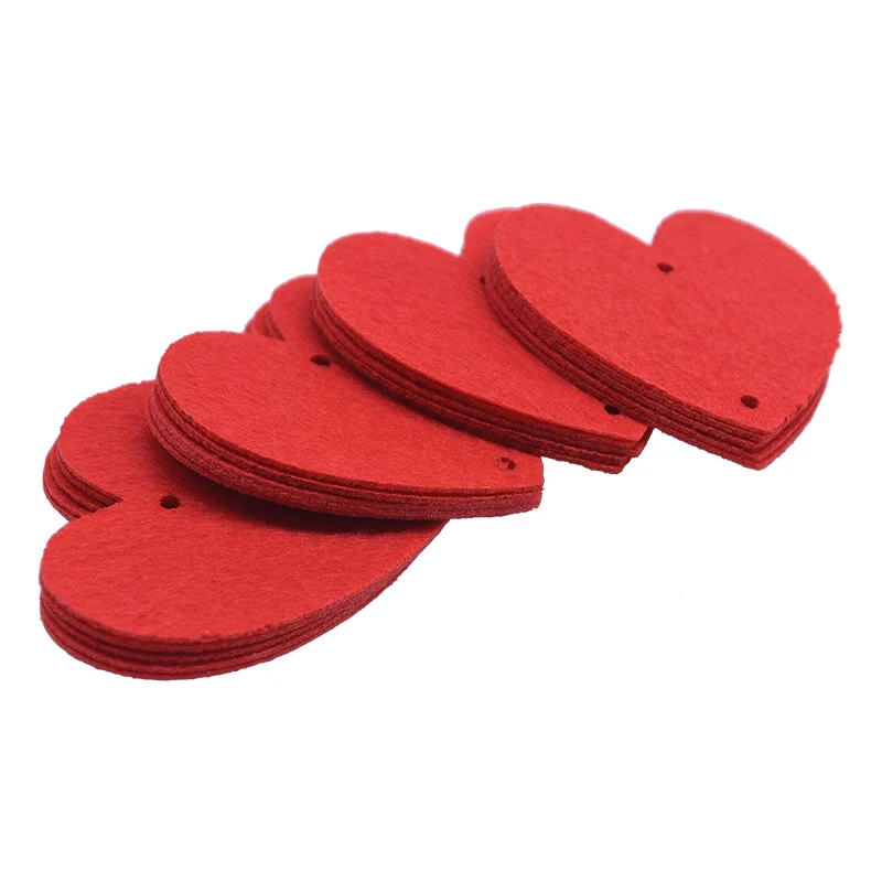 5set(100pcs heart) Wedding Decorations Red Heart Banner Garland DIY Non-woven Love Curtain Wedding Christmas Party Decor Supplie