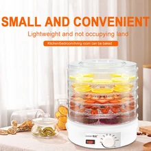 Сушилка для сушеных фруктов, овощей, пятислойная сушилка, сушилка для пищевых продуктов, прочная, прочная, удобная, 110 В/220 В 35 °C-70 °C для кухни