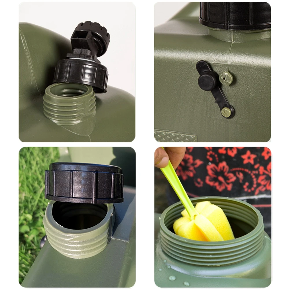 Desert Fox 10L/12L/18L/25L Large Military Green Water Tank Carrier Container with Spigot for Camping Outdoors Hiking Accessories 2