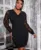 Women's Plus Size Sheath Dress Solid Color V Neck Lace Long Sleeve Fall Casual Prom Dress Knee Length Dress Causal Vacation Dress / Party Dress 5