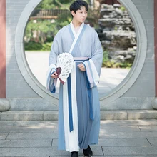 Hanfu Восточный Костюм китайская Песня династии Мин мужская синяя традиционная китайская одежда народный танец сценическая одежда рейв наряд DN4892