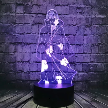 

Naruto LED Table Lamp For Boy Bedroom Sasuke Bros itachi night light 3D Optical Illusion Decor Mood Sleeping Light Holiday toy