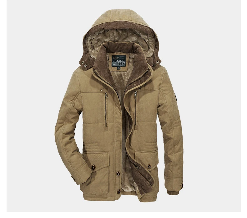 inverno parka homens de meia idade jaqueta plus thjck quente casaco jaqueta masculina casual com capuz casacos tamanho