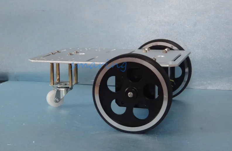 Robot Smart Car Chassis With Speed Encoder 95mm Wheel Drive Car For DIY Kit Educational Teaching Tool