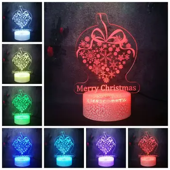 

Novelty Cartoon Xmas Merry Tree Ball Gift Kid Baby Lamp Creative 3D LED USB Plug Bedside Night Lamp Living Room Art Decor Toy