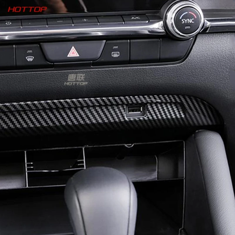 Для Mazda 3 Axela Передняя USB вентиляционная крышка из углеродного волокна