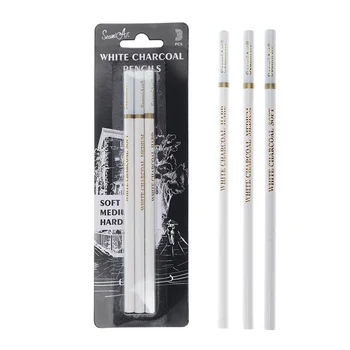 3pcs matite di carbone bianco schizzo per schizzi pittura disegno evidenziazione Standard penne in carbonio strumenti artigianal
