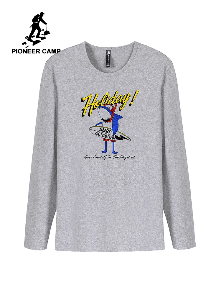 

Pioneer Camp tshirt Men Fun Shark Anime Graphic Cotton Casual Crew Neck Long Sleeve Man's Rock T-shirt Adolescent ACT906289