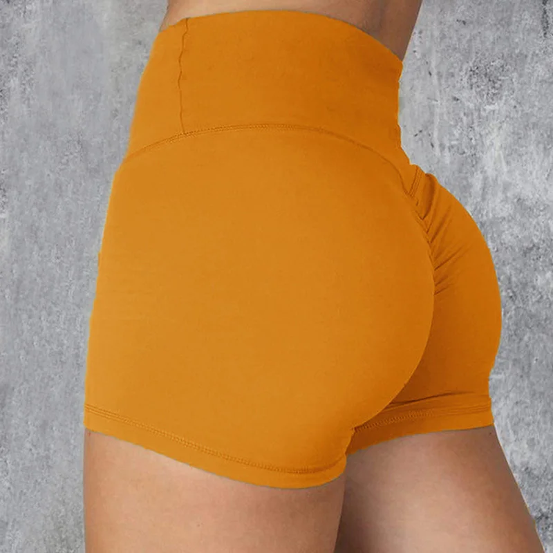SALSPOR, женские одноцветные шорты для йоги, летние спортивные шорты для спортзала, высокая талия, пуш-ап, быстросохнущие спортивные шорты для бега и тренировок