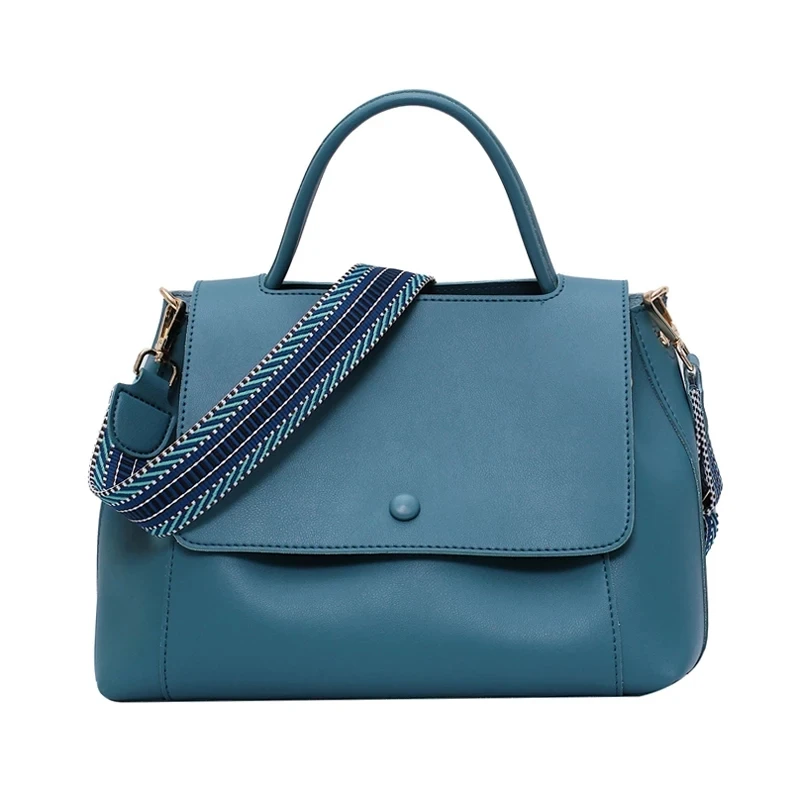 

2020 New Simple Bags Women Large Capacity Handbags Women PU Shoulder Messenger Bag Lady Retro Elegant Contrast Color Handbags