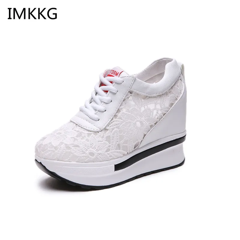 Модные кроссовки женская обувь на плоской подошве для похудения платформе