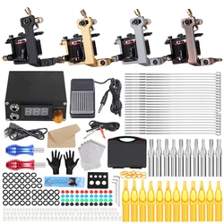 Coil Tattoo Machine Set Four Machines Full Set of Tattoo Equipment New Tattoo Set Tattoo Tools