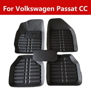 

5\7seats Car Floor Mats Auto Carpet For Volkswagen Passat Cc Waterproof Non-Slip Leather Liner Set