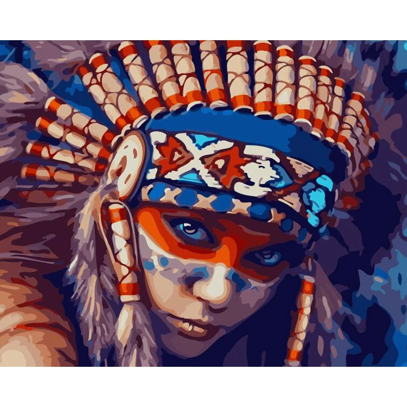 Color man woman Figure DIY Digital Painting By Numbers Modern Wall Art Canvas Gift for children Home Decor 40x50cm | Дом и сад