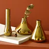 Ceramic Vase for Dried Flower, Small Bottle, Table Decoration, Arrange Flowers, Film Props, Gold Charger, Luxury 1