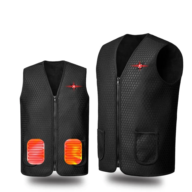 

New Outdoor Infrared Heating Vest Jacket Usb Charging Warm Flexible Heated Vest Camping Hiking Fishing Winter (Without Battery)