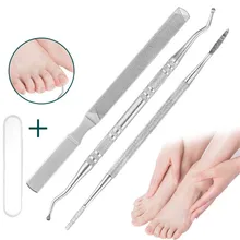 Профессиональный дизайн ногтей из нержавеющей стали, двусторонний инструмент для удаления омертвевшей кожи, инструмент для маникюра, педикюра, ухода за ногтями