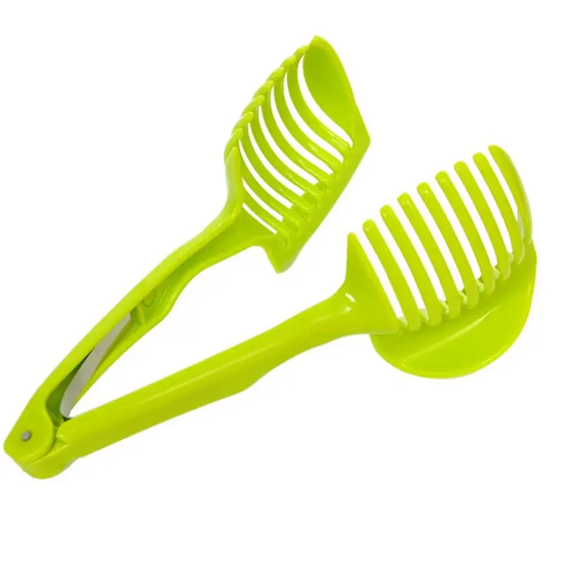 Tomato Slicer Hand-Held Plastic Potato Cutter Kitchen Gadgets Lemon Onion Fruit Vegetable Splitter LX7955