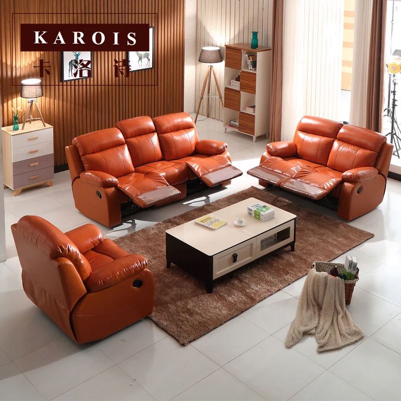 Foshan recliner sofa set,home cinema seating living room sectional sofa leather power recliner