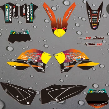 

Motorcycle Decal For KTM EXC 125 150 250 350 450 2008-2011 2009 2010 Fairing Sticker Kit Team Graphic Background