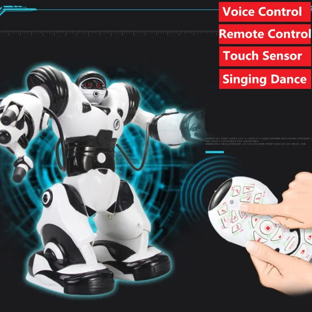 Electric Voice Command Robot Educational parent-child play Toy Remote Control Robot Touch Control RC Robot Can Music Singing Toy 1