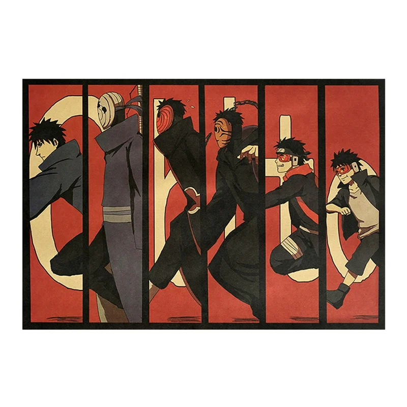 Винтаж с рисованным аниме постер Naruto бар детской комнаты домашний декор комиксов