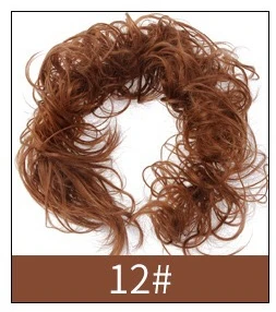 CLOTHOBEAUTY 1 шт грязные волосы булочка для наращивания волнистые вьющиеся волосы пончик-шиньон искусственный конский хвост, синтетические волосы веревка эластичная лента Updo - Цвет: 12