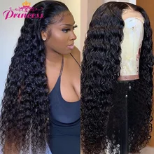 Princess Deep Wave Lace Front Wig HD Transparent 13x4 Lace Front Human Hair Wigs Brazilian Deep Curly Human Hair Wigs For Women
