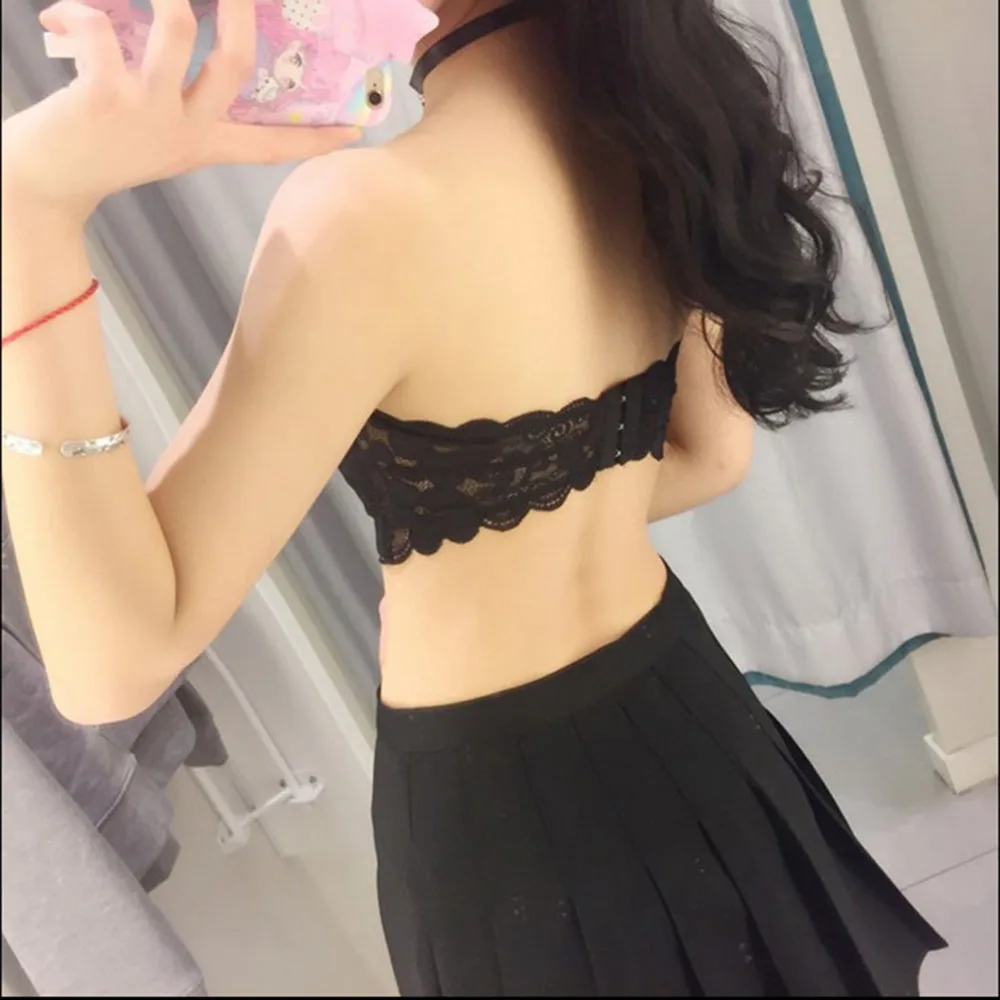 Valentine's day Sexy Summer Women Elastic Strapless Bra Lace Tube Top Bandeau Crop Tank Seamless Padded Underwear women lingerie bra women tank tops women tube tops