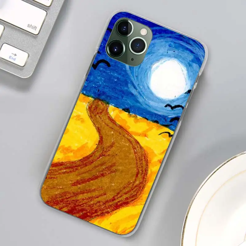 iphone 12 pro max leather case paintings Starry Night Van Gogh Phone Case for iPhone 12 Mini 11 13 Pro Max X XR XS MAX for iPhone 6 6s 7 8 Plus 5 5S SE Cover iphone 12 pro max leather case