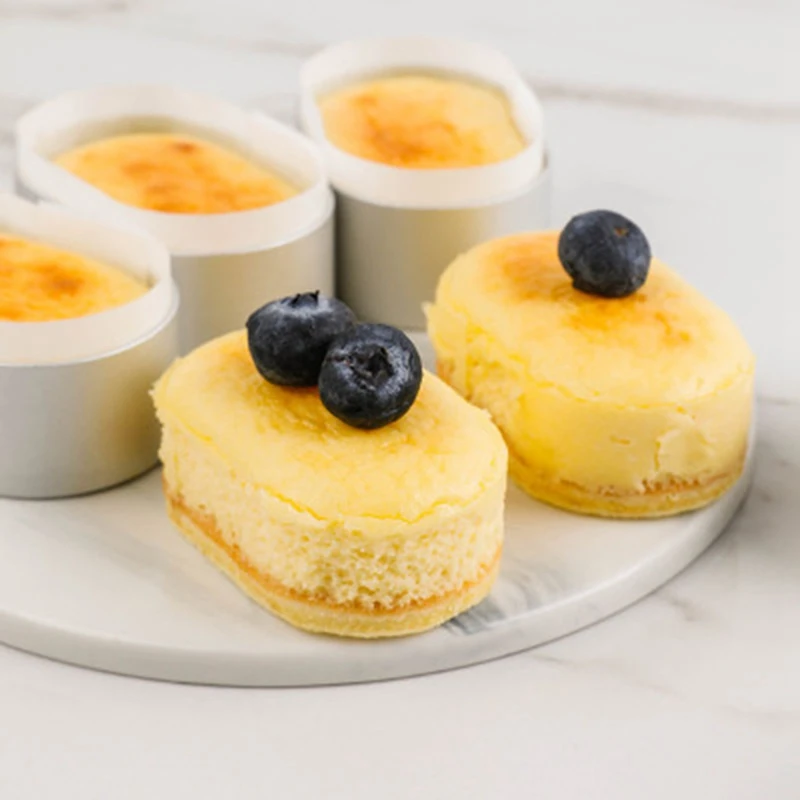 10pcs Oval Semi-cooked Cheese Mousse Aluminum Mold Cheese Cake Mold 6 H508597d717e9422b8173b80ba375416cw