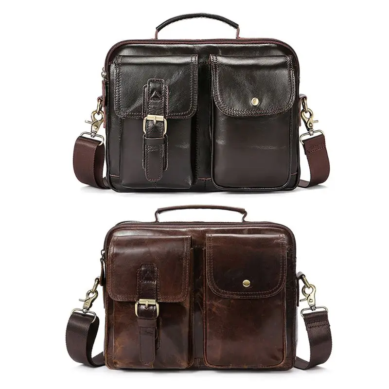 

Men's Vintage Leather Casual Messenger Bag Crossbody Briefcase Laptop Tote Handbag Shoulder Bags
