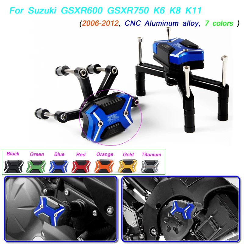 

Защитная накладка для слайдера из алюминиевого сплава для Suzuki GSXR600 GSXR750 2006-2012 K6 K8 K11