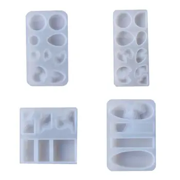 

4pcs Crystal Epoxy Mold DIY Pendant Jewelry Crafts Making Silicone Mould