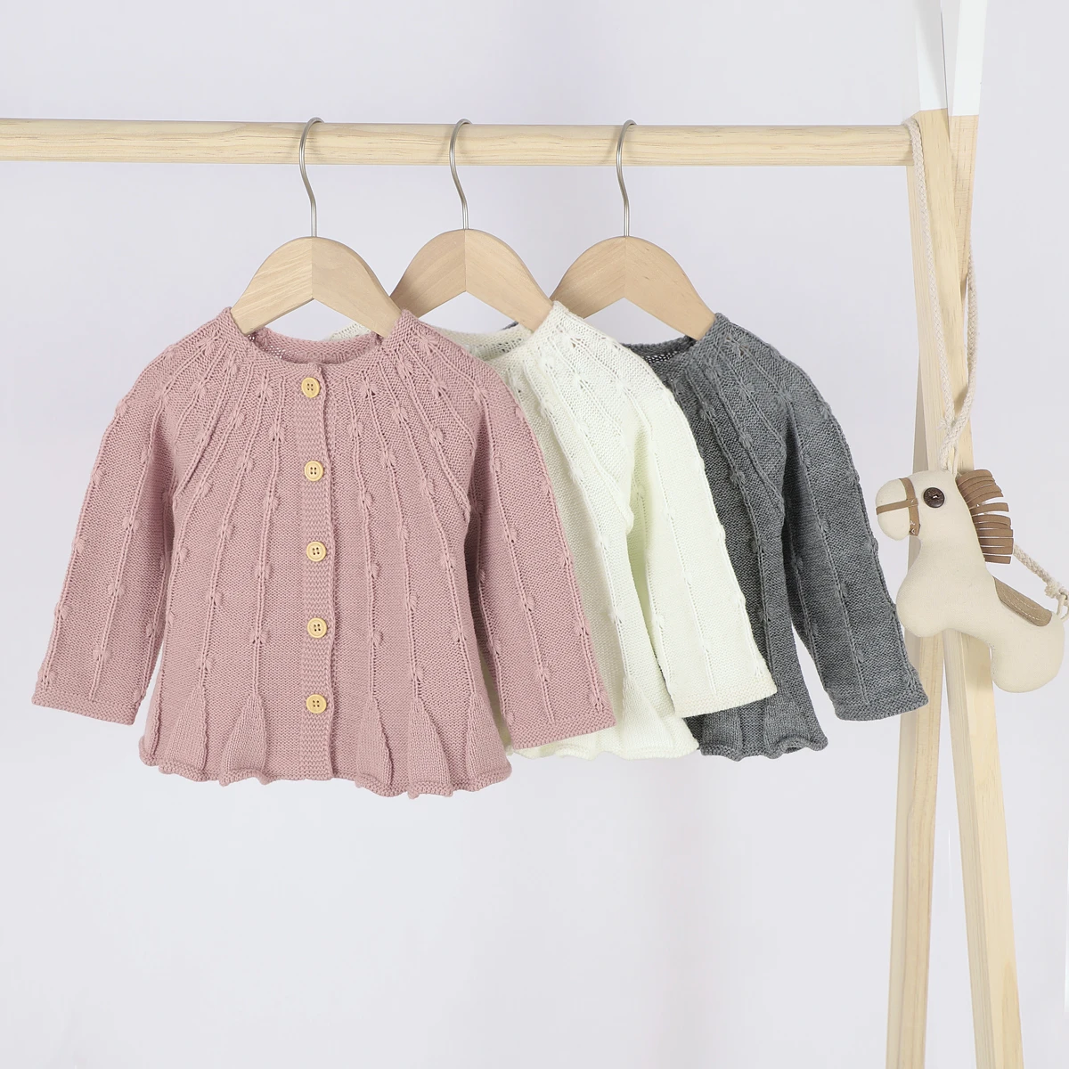 Abrigos tejidos para bebé y niña 0 24 meses, suéter de manga larga, cárdigan con botones, prendas de vestir, 2020|Lana y mezclas| - AliExpress