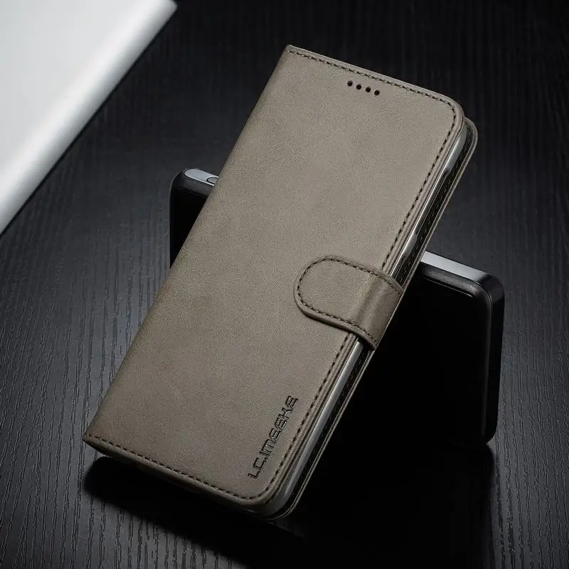 Чехол для Xiaomi Redmi Note 4 X Чехол Funda Флип кожаный бумажник с мягкой силиконовой задней крышкой Роскошный мобильный чехол для телефона Redmi Note4 - Цвет: Grey Case