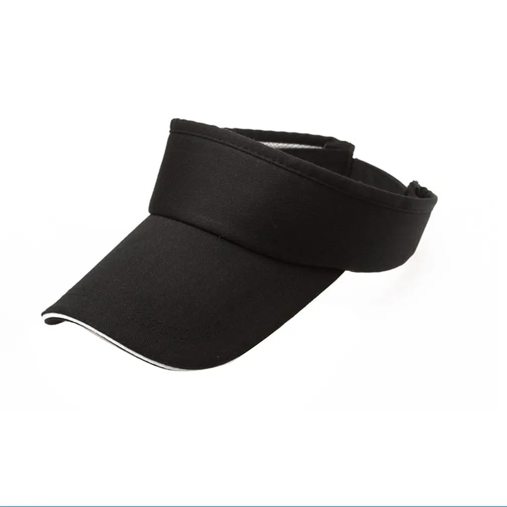 

Comfortable Cotton Solid Color Advertising Empty Top Hat Blank Solar Sports Climbing Topless Sun Protection Sun Visor