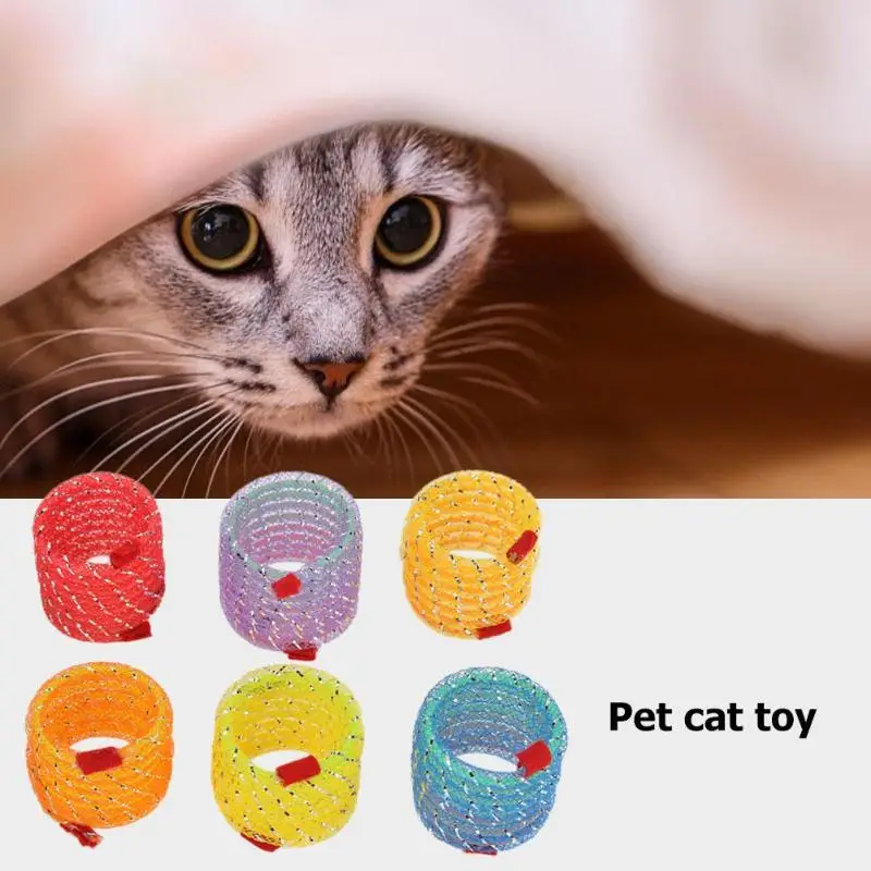 6 шт ПЭТ забавная игрушка для кошек из весенней линейки трубка котенок