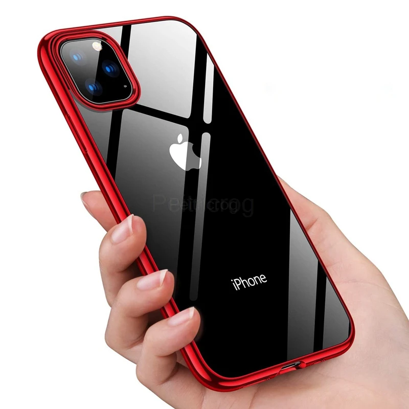 Luxury Phone Case For iPhone 11 Pro XR X XS MAX Laser Plating Soft TPU Clear Cover 7 8 6 6S Plus Bright Crystal |