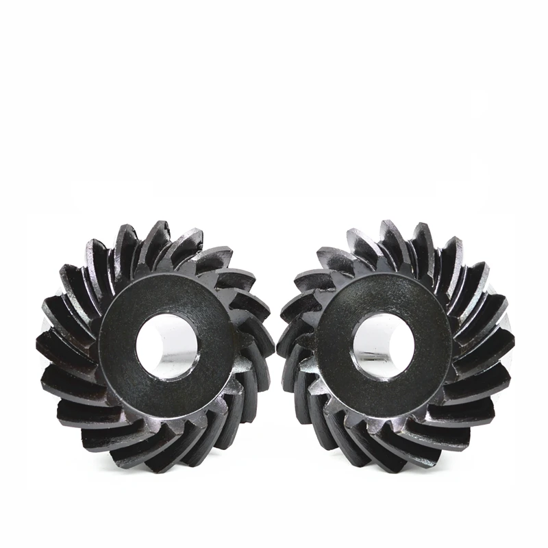 Motor Gear Transmission Gear Electric Bike Gear Cassette Deck Tape Gear Electric Chain Saw Gear 1M 20T Spiral Bevel Gear 1:1 90&deg; 6/8/10mm Helical 45# Steel Bevel gear
