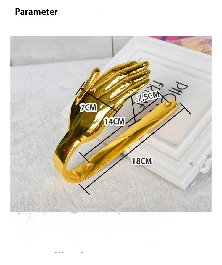 Description Picture 2 of itemFashion U hand-shaped Curtain Holdback Accessories Buckle Wall Hooks Metal Curtain Holder Window Home Decor Wall Mounted