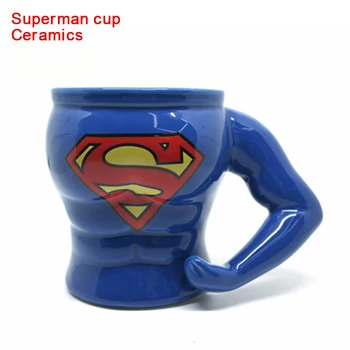 

320ML Superman Originality Ceramic Mug Avengers League Muscular Man's Perfect Figure High-quality Coffee Milk 3D Cup Nice Gift