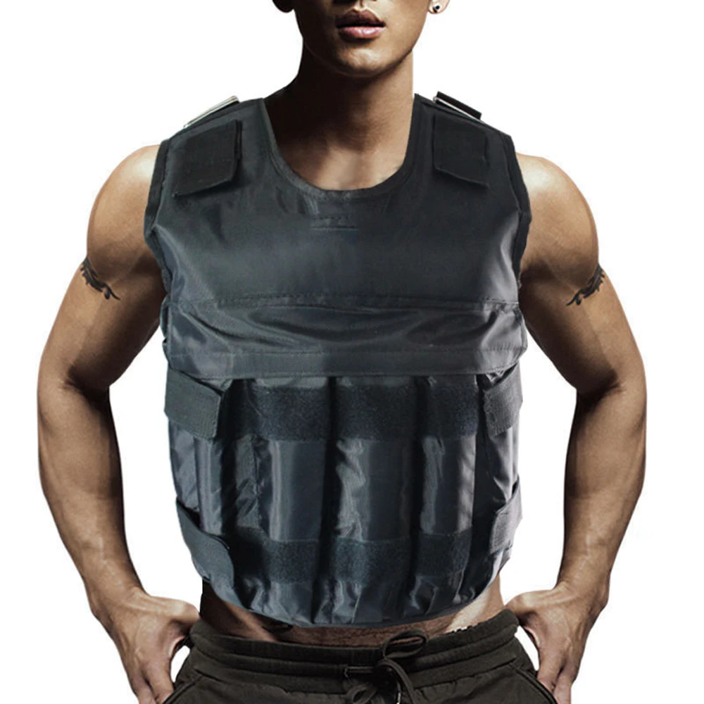 20kg 50kg Max Loading Weight Vest for Boxing Workout Fitness Equipment  Adjustable Weighted Vests Waistcoat Jacket Sand Clothing Weighted Vest Training (24)