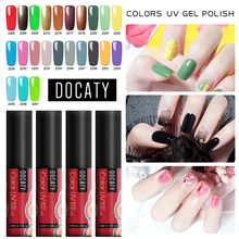 Docaty Lucky Гель-лак для ногтей замачивающийся лак полуперманентный лак для ногтей телесного цвета 5 мл Lucky color full Nail Finger
