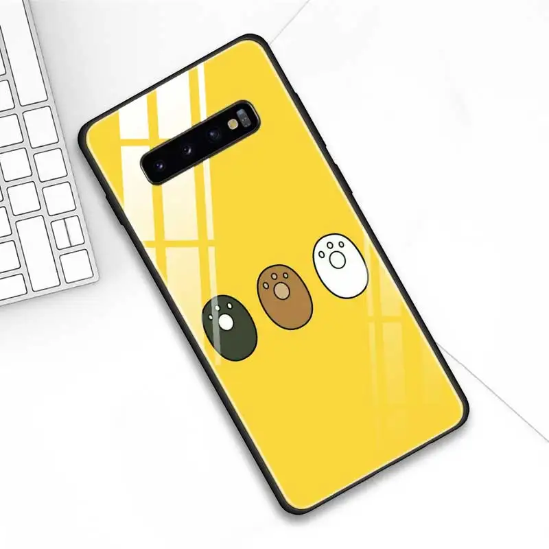 Закаленное Стекло чехол для телефона чехол для Samsung Galaxy S10 S10E S9 S8 Note 9 10 105G Plus A50 A30 ТПУ мягкий чехол с мы вся правда о медведях