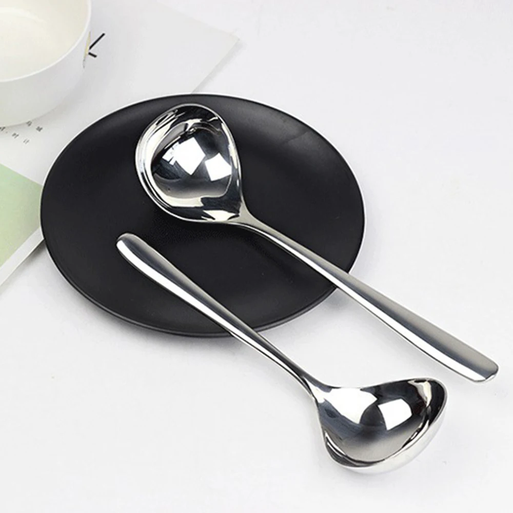 

304 Stainless Steel Soup Spoon Deepen Thickened Large Capacity Spoon Creative Dinnerware Tableware Restaurant Supplies 4