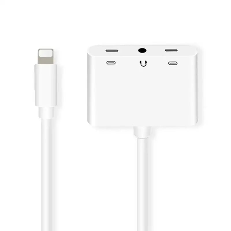 Stiger 3 5mm Headphone Jack Adapter 3 In 1 Audio And Charge Headphone Splitter For Phone IPhone12 11Pro X 8 7Plus