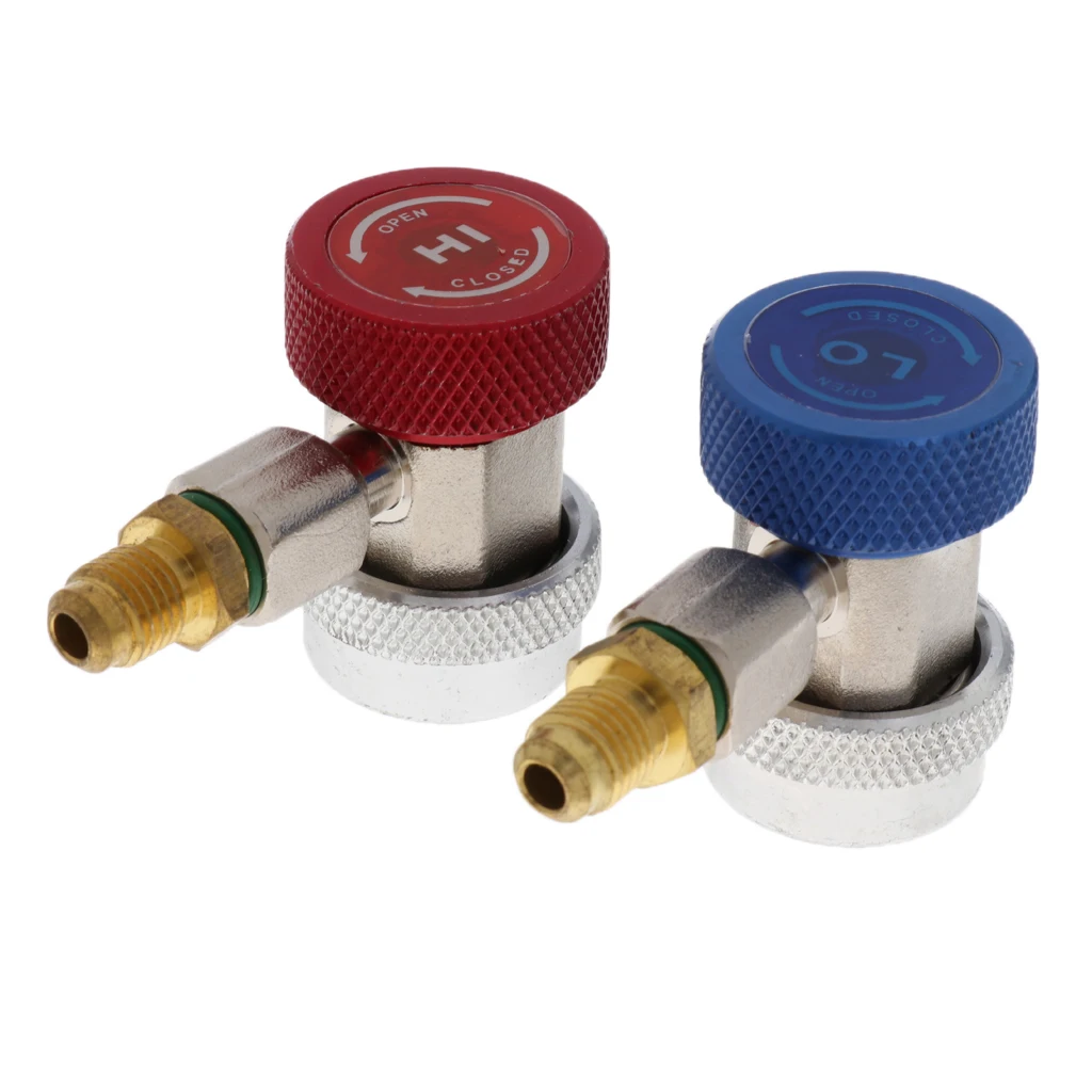 2Pcs R134a Air-Condition Extractor A/C Manifold Gauge Low/High 1/4