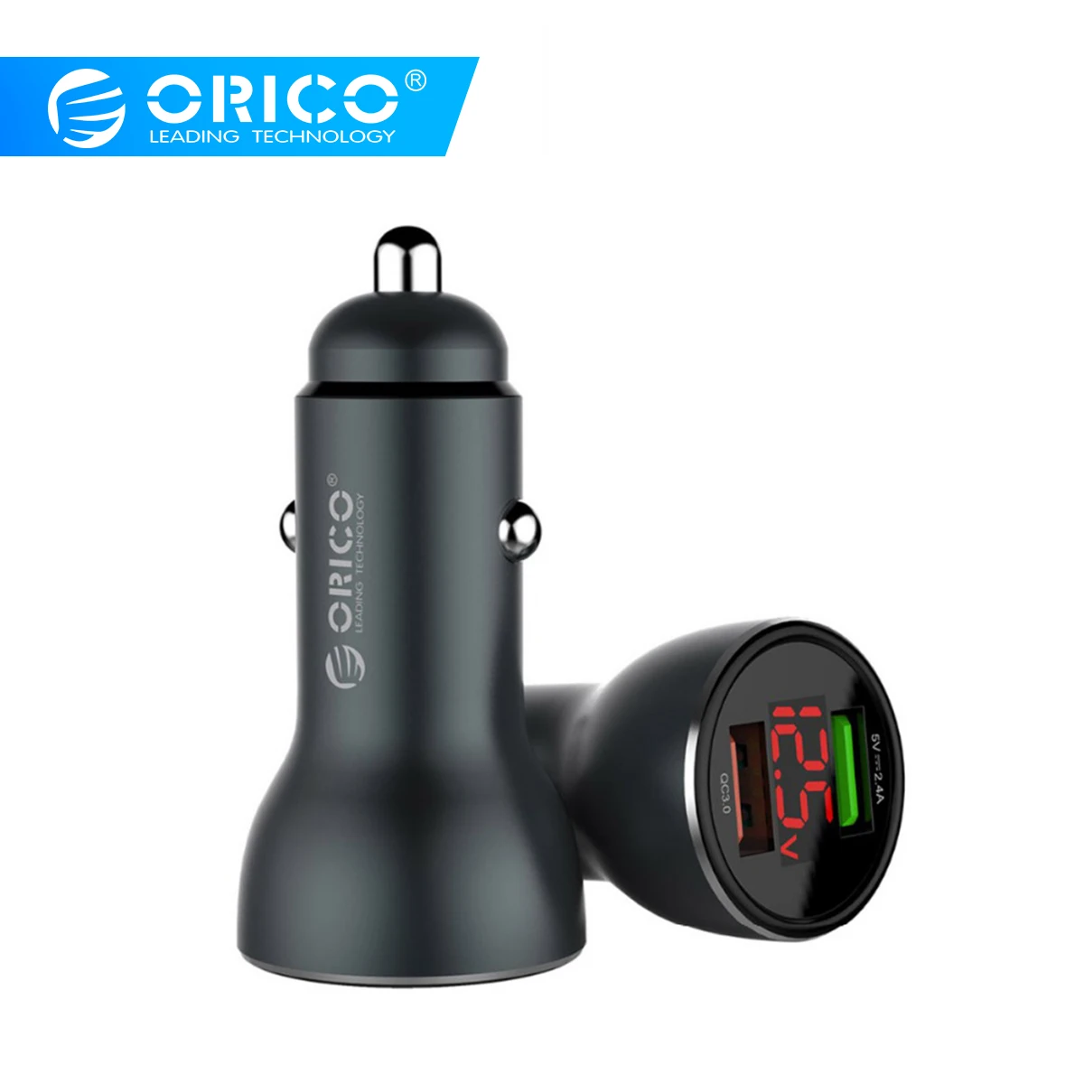 ORICO Mini QC3.0 интеллектуальное USB Автомобильное зарядное устройство 30 Вт Быстрая зарядка 3,0 алюминиевый Мобильный телефон планшет gps USB зарядное устройство для iPhone UPF-K2